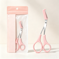 Eyebrow Scissors with Comb – Stainless Steel Trimmer, Safe & Anti-Scratch, Ideal for Beginners
